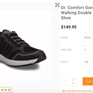 Dr. Comfort Gordon X Black Mens Walking Double Depth Diabetic Shoes Size 8 XW Dr. Comfort | Shoes | Dr Comfort Gordon X Black Mens Walking  main image 2